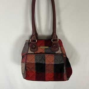 Vera Bradley Purse Cottagecore Academia Quilted Wool Leather Boho Retro Y2K